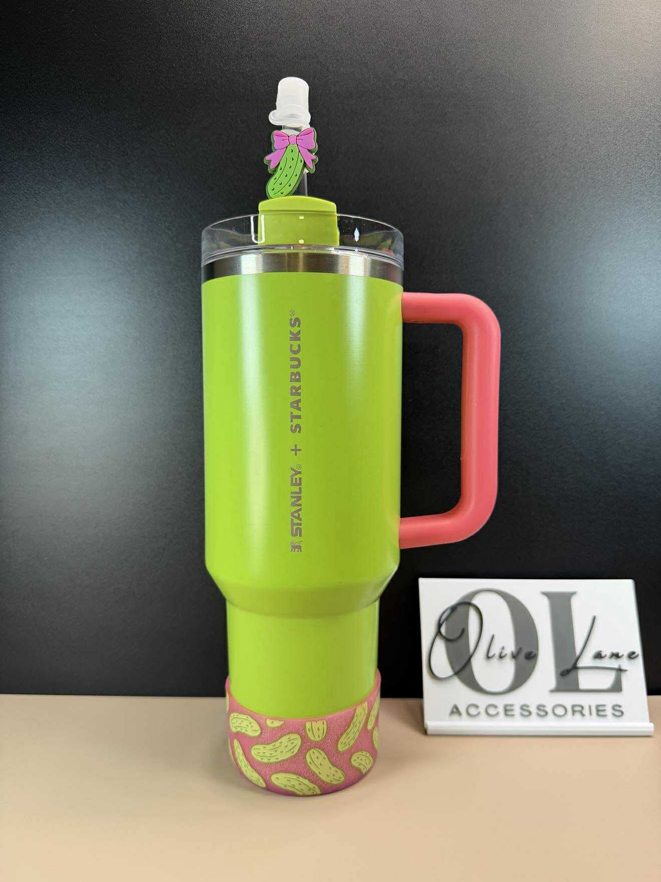 Pickles Hot Pink Glitter - Silicone Tumbler Boot