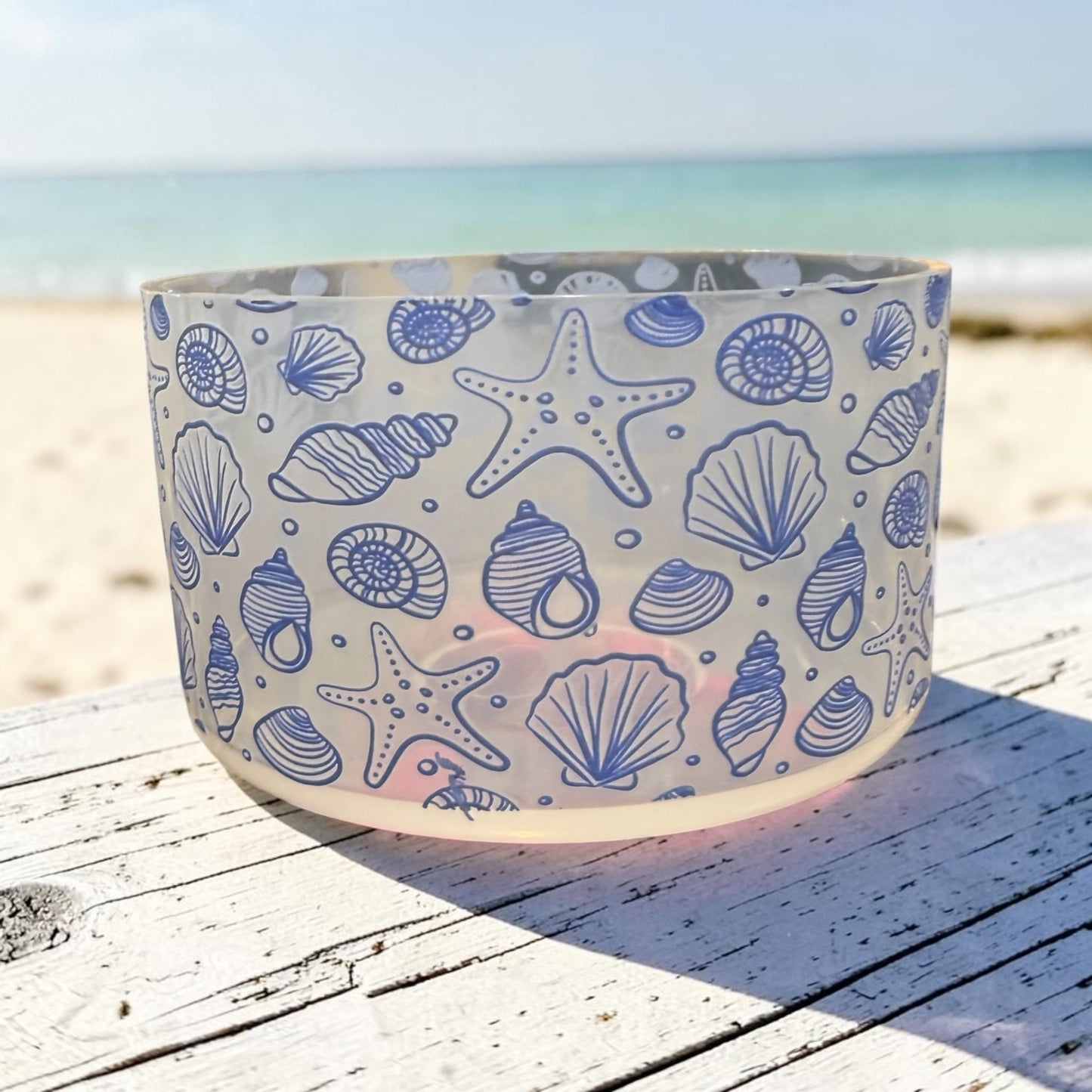 Coastal Shells CLEAR- 3D Silicone Tumbler Boot