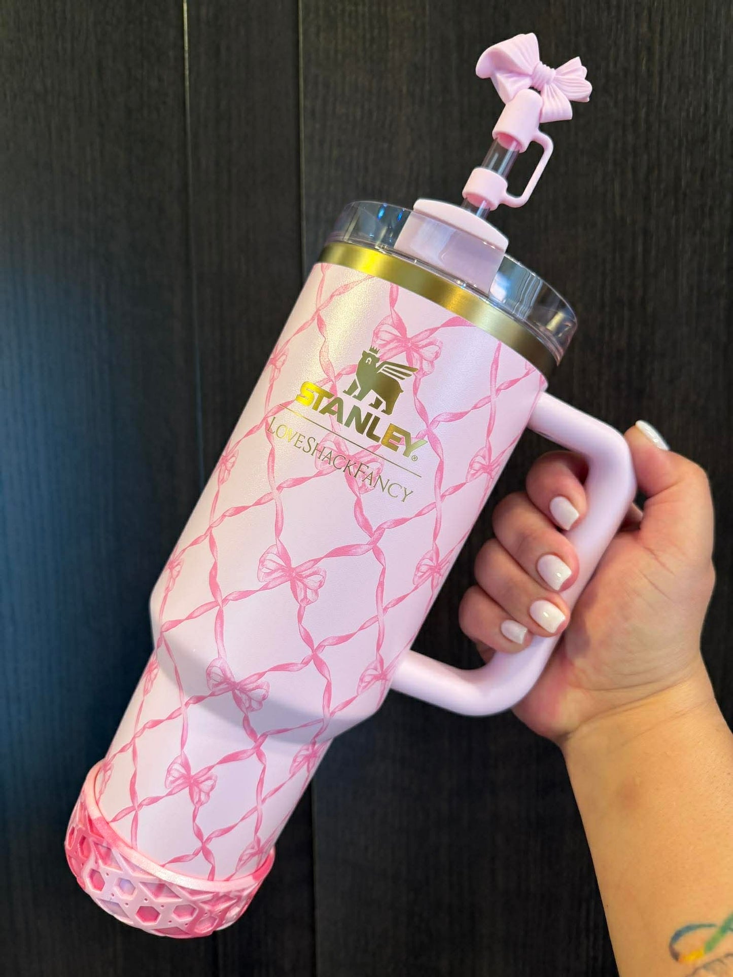 Cherry Candy SHIMMER Shorty Waffle 3" - Silicone Tumbler Boot