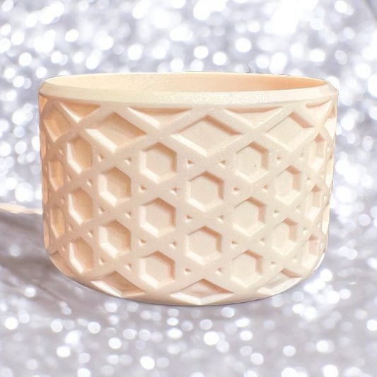 Light Peach Shimmer WAFFLE Silicone Tumbler Boot