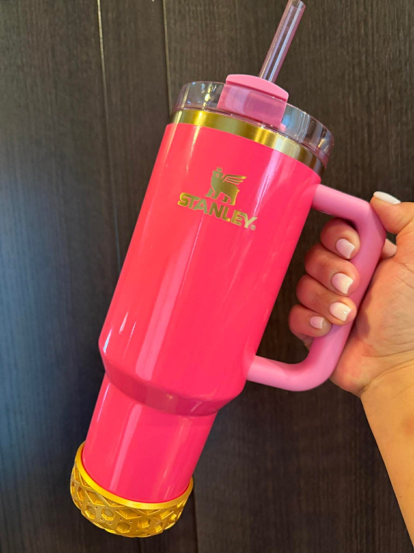 Gold Metallic Shorty Waffle 3" - Silicone Tumbler Boot