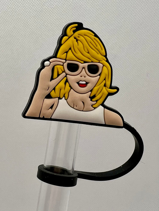 Blonde Swiftie Silicone Straw Topper 10mm