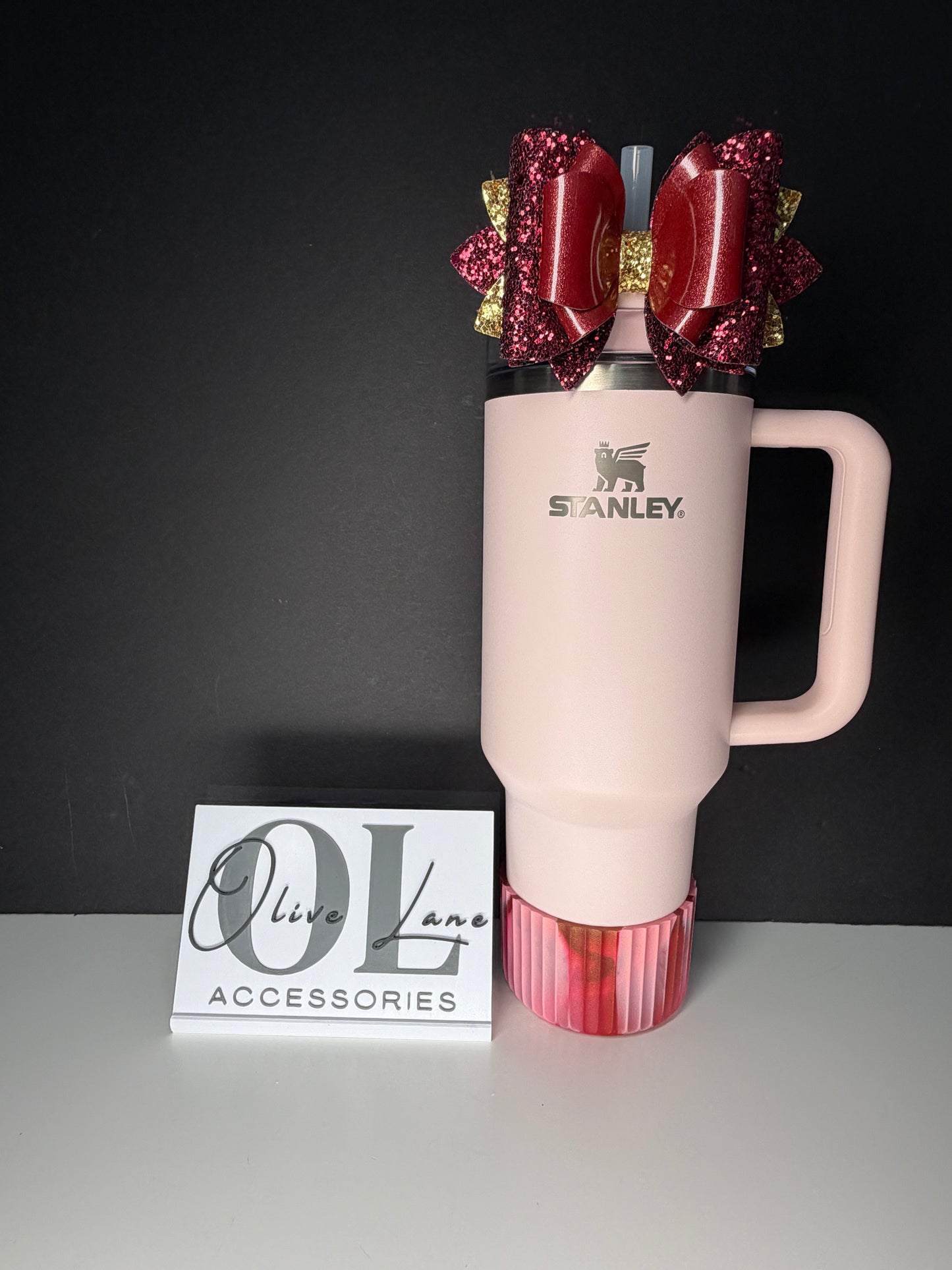 Blush Maroon Metallic FLUTED - Silicone Tumbler Boot