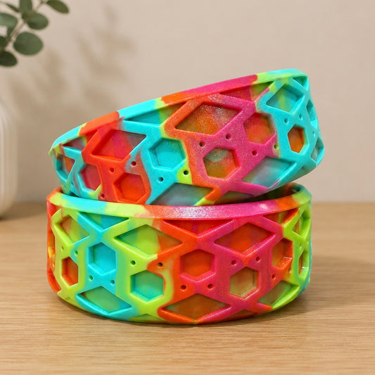 Summer Swirl SHIMMER Shorty Waffle 3" - Silicone Tumbler Boot