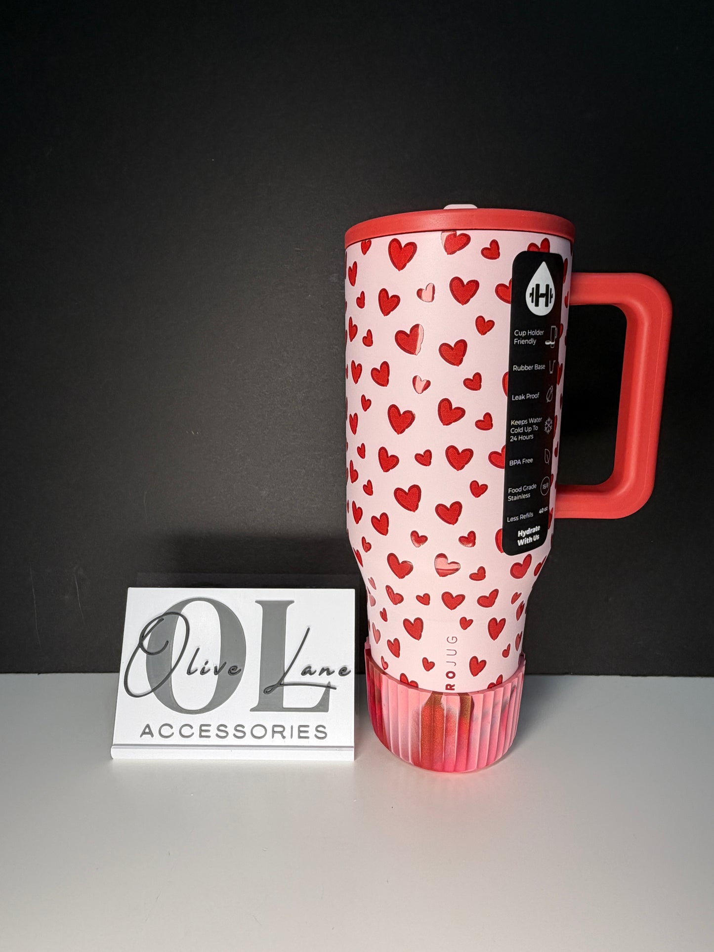 Blush Maroon Metallic FLUTED - Silicone Tumbler Boot