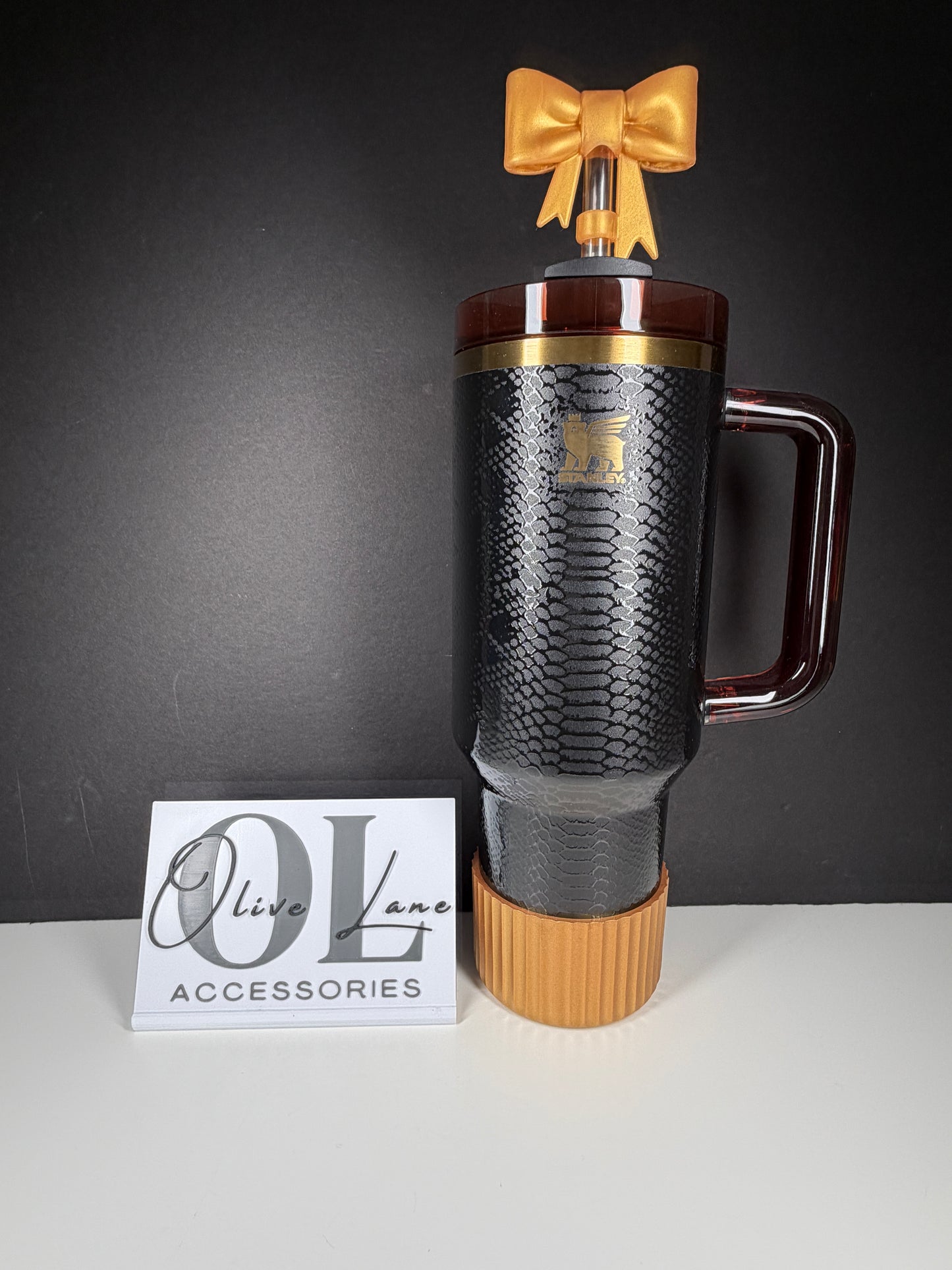 Gold Metallic FLUTED - Silicone Tumbler Boot