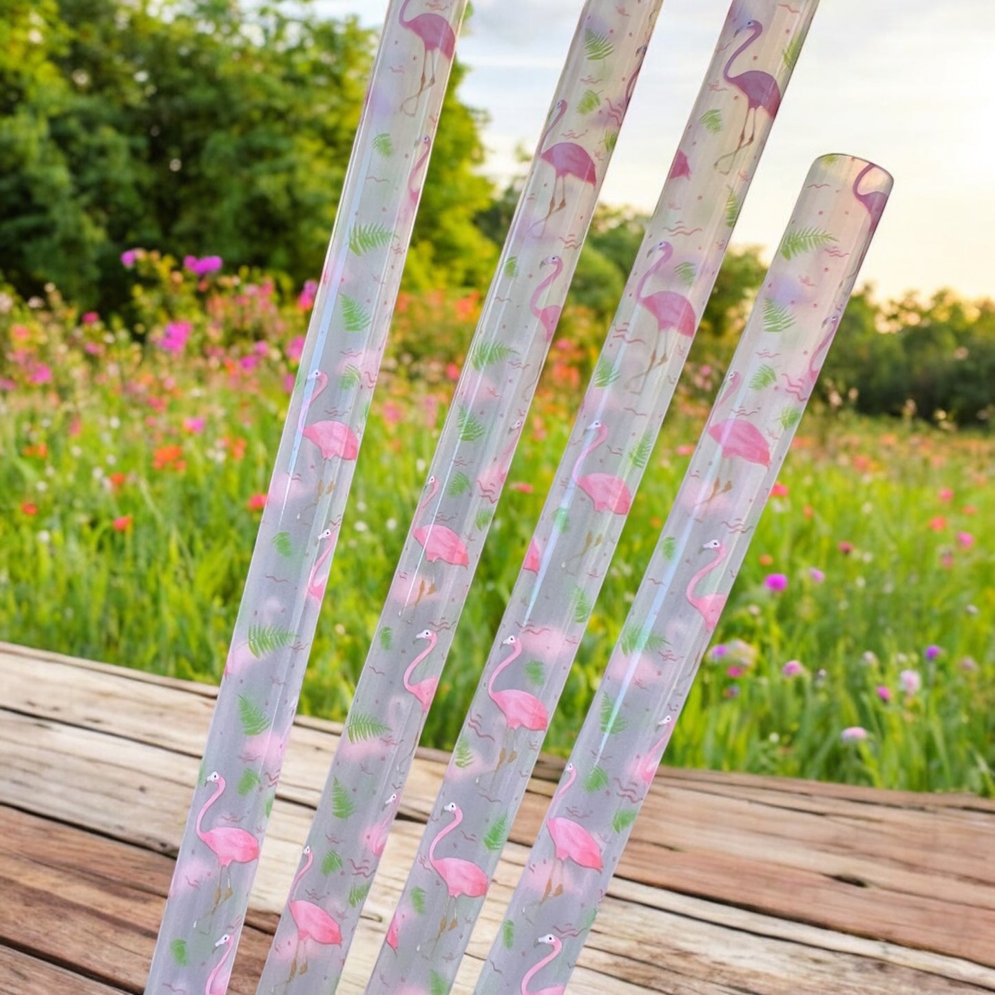 Clear Flamingo Straw (40oz Tumbler)