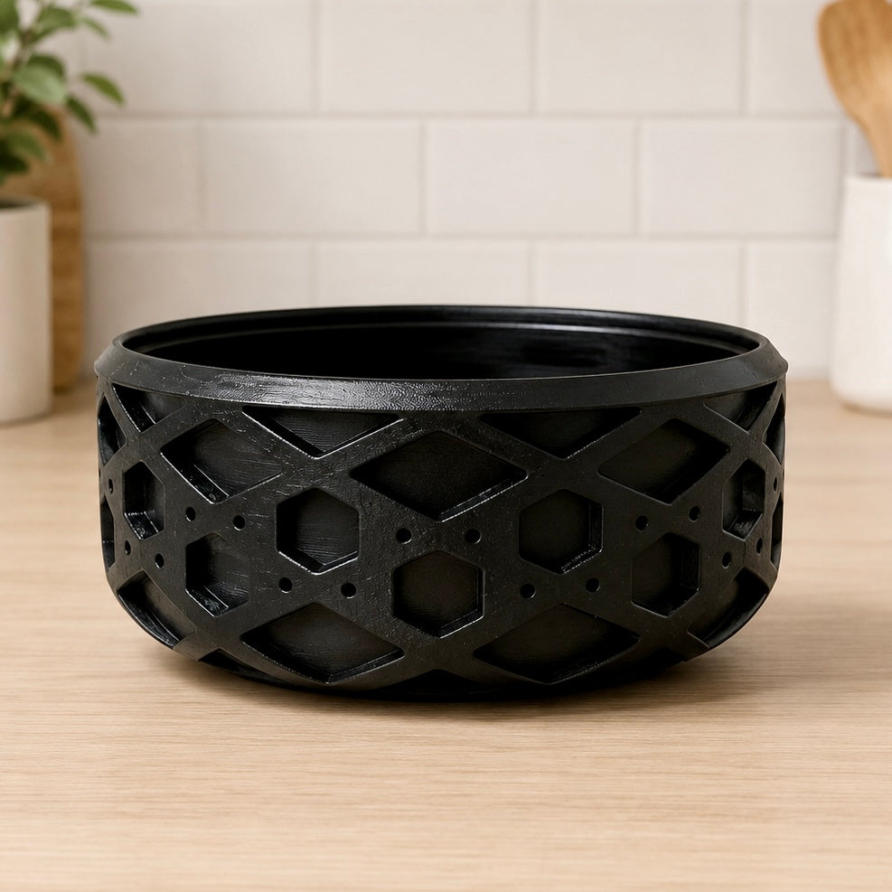 Black Metallic Shorty Waffle 3" - Silicone Tumbler Boot