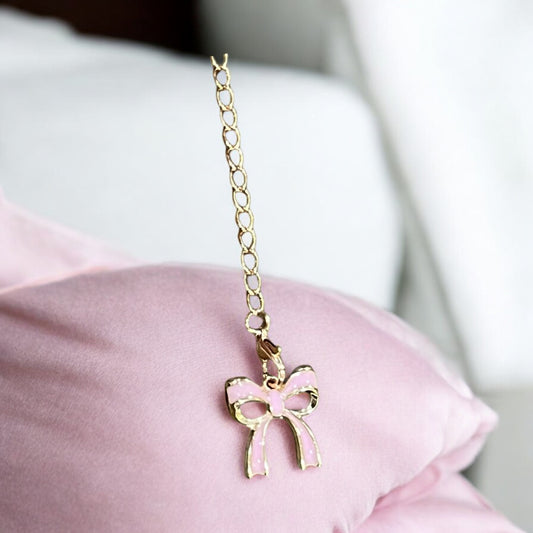 Pink Bow Handle Charm