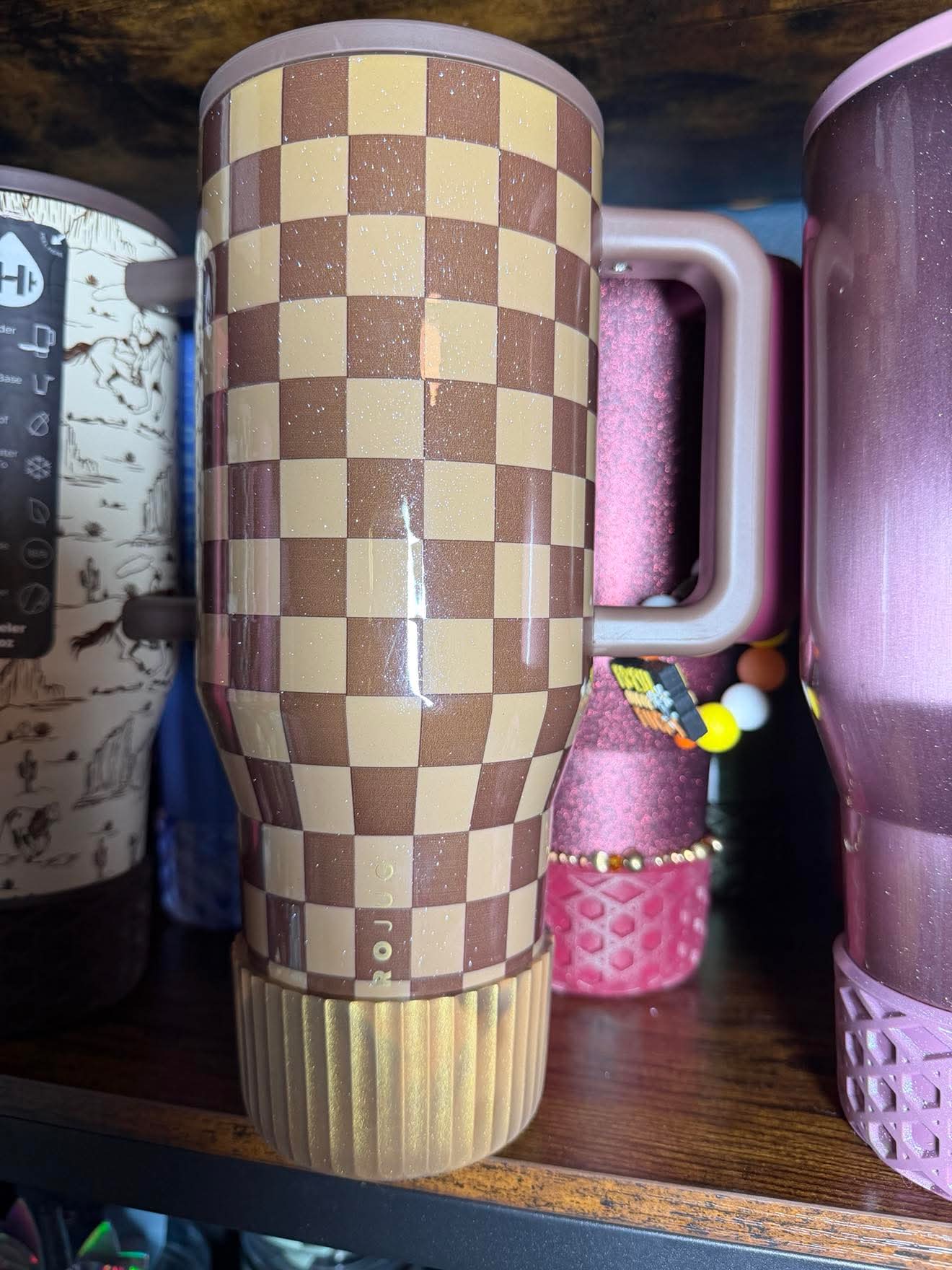 Bronze Swirl FLUTED - Silicone Tumbler Boot