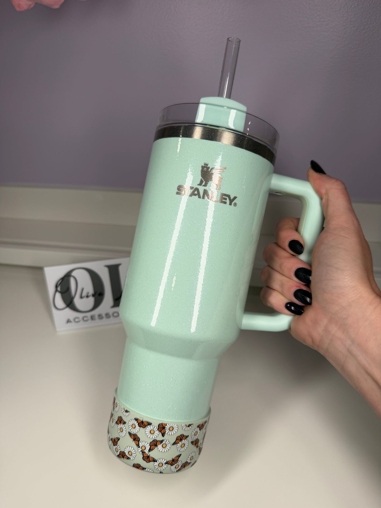 Monarch's & Daisies  - Silicone Tumbler Boot