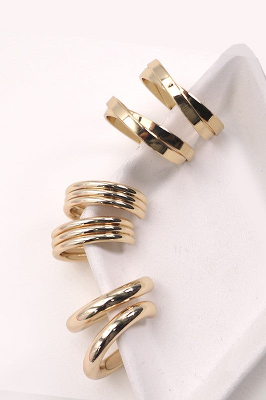 Classic Hoop Trio Earrings