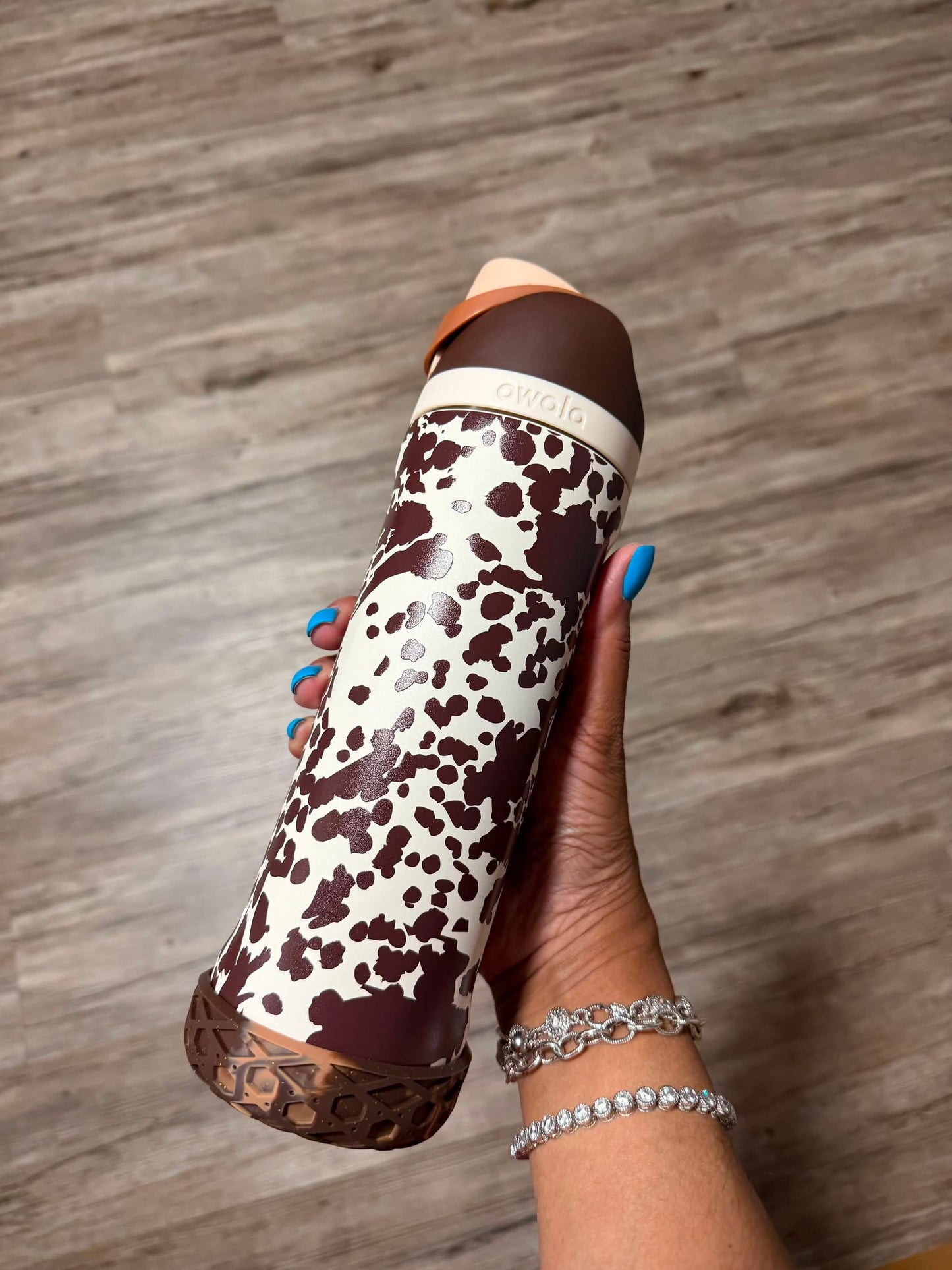 Brown Glitter Shorty Waffle 3" - Silicone Tumbler Boot