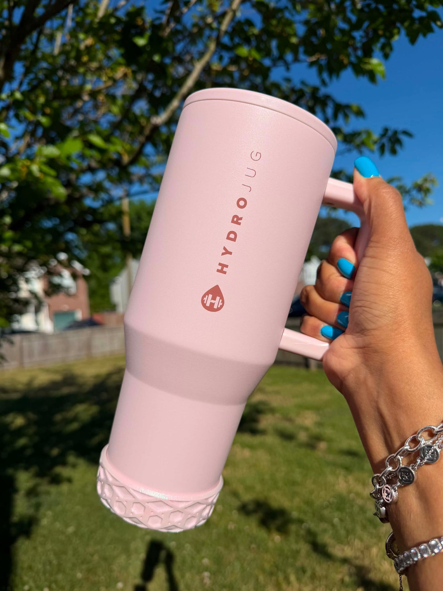 Pale Pink SHIMMER Shorty Waffle 3" - Silicone Tumbler Boot