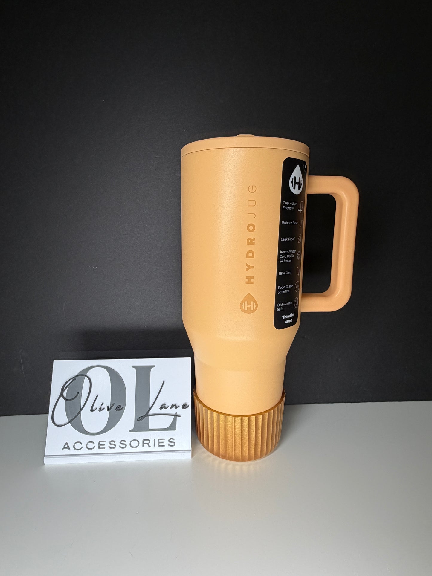 Gold Metallic FLUTED - Silicone Tumbler Boot