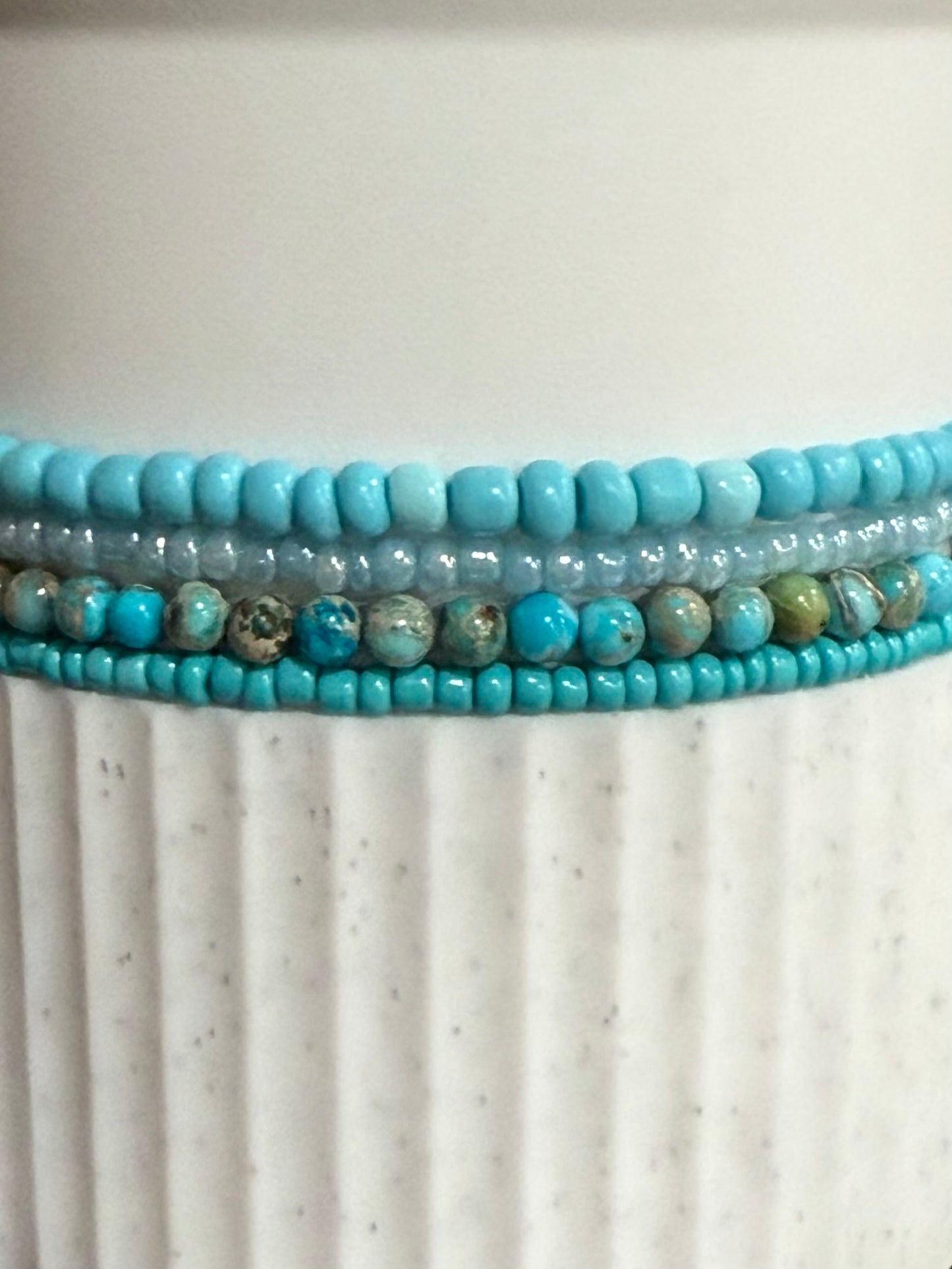 Turquoise Blue - Tumbler Bracelet Stacks