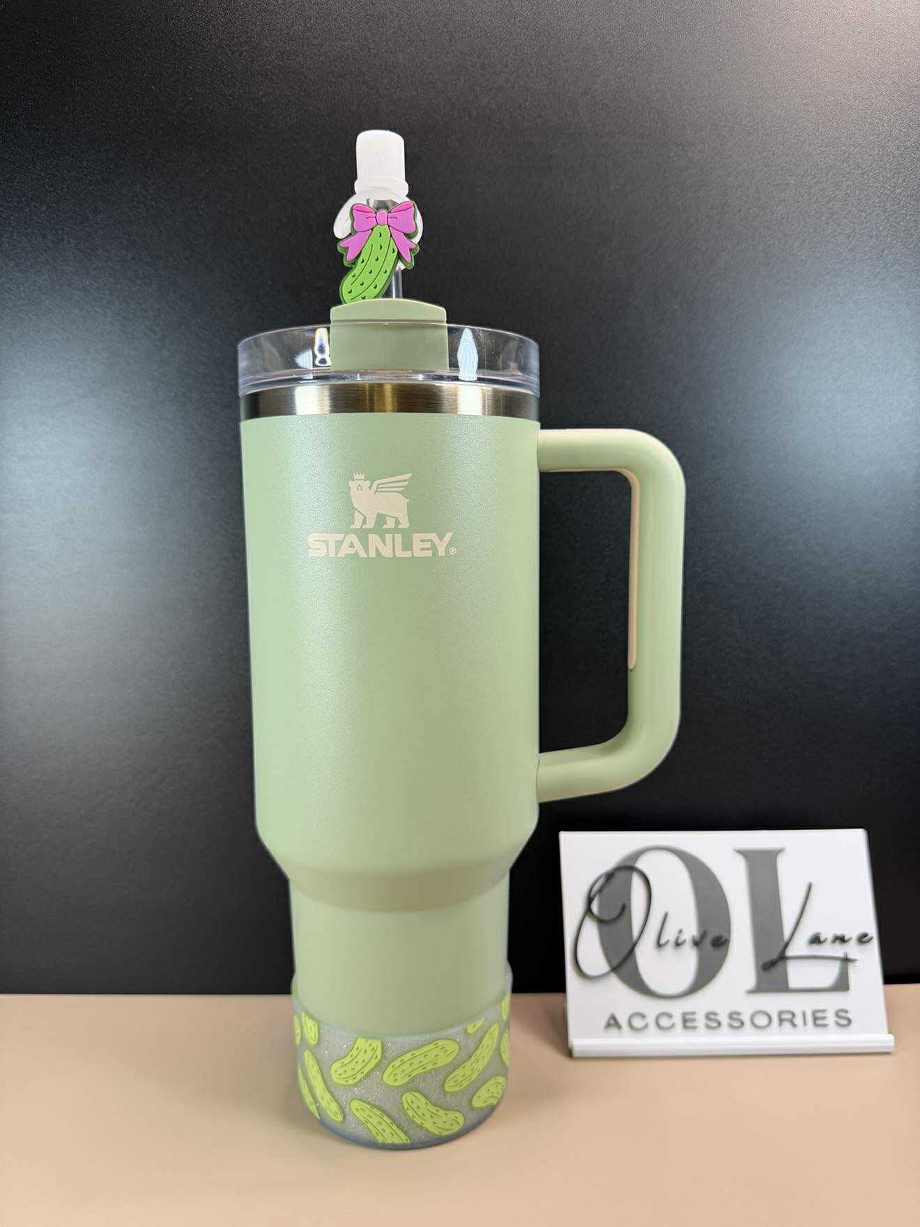 Pickles Silver Glitter - Silicone Tumbler Boot