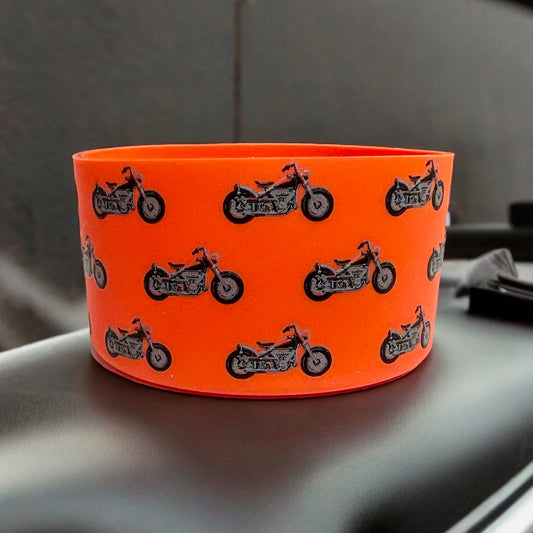 Orange Motorcycle 3D Silicone Tumbler Boot