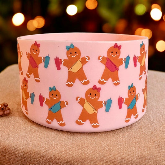 Boujee Gingerbread Pink Silicone Tumbler Boot