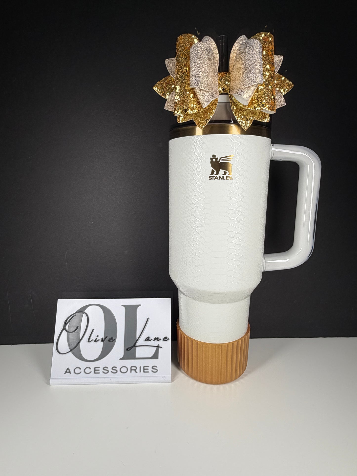 Gold Metallic FLUTED - Silicone Tumbler Boot