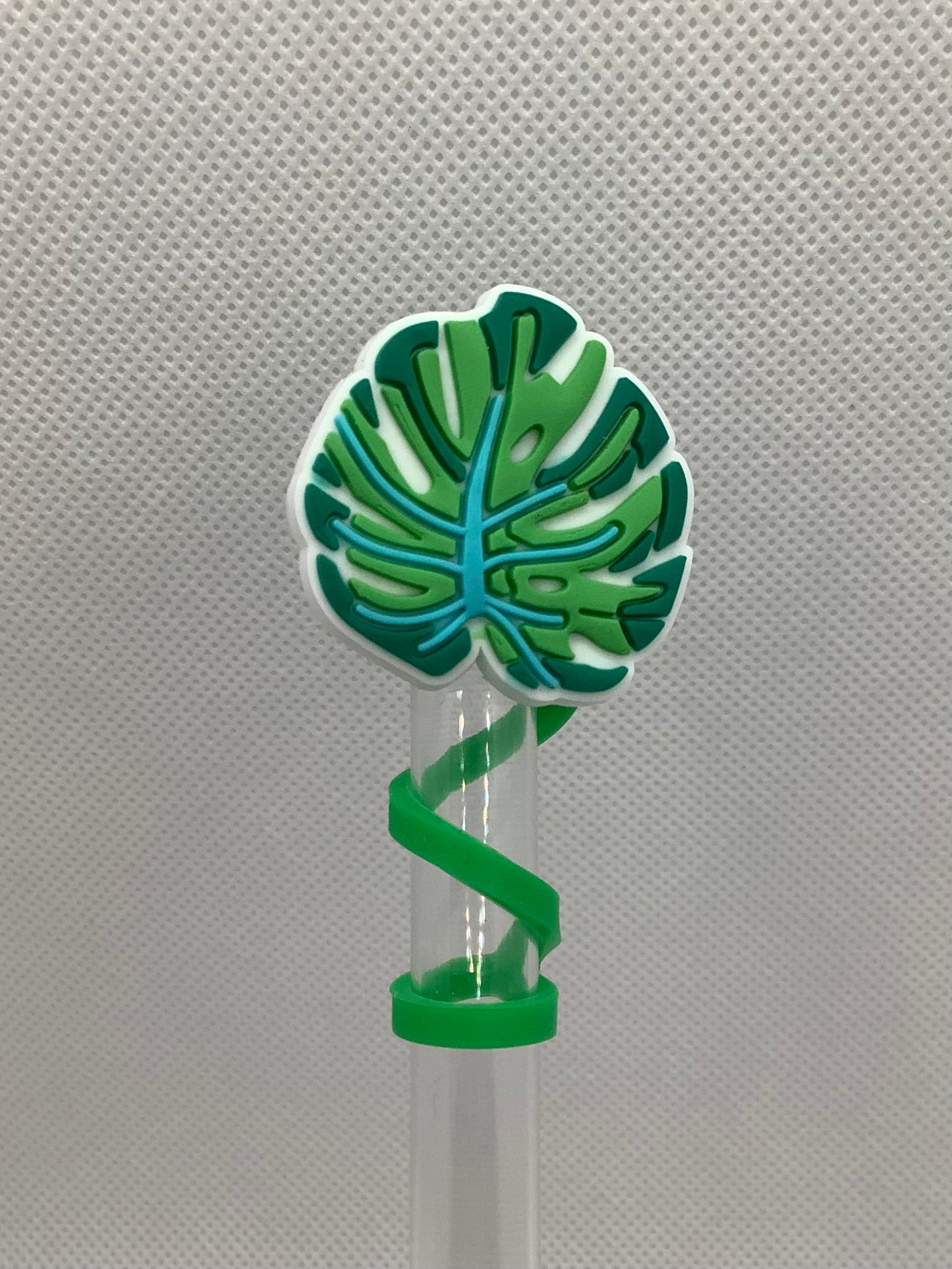 Monstera Leaf Silicone Straw Topper 10mm