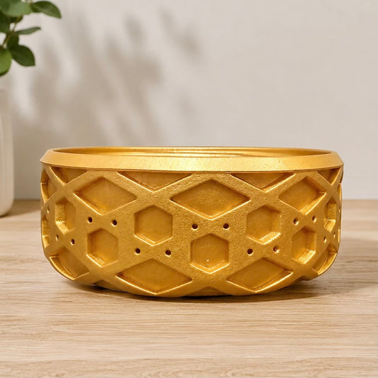 Gold Metallic Shorty Waffle 3" - Silicone Tumbler Boot
