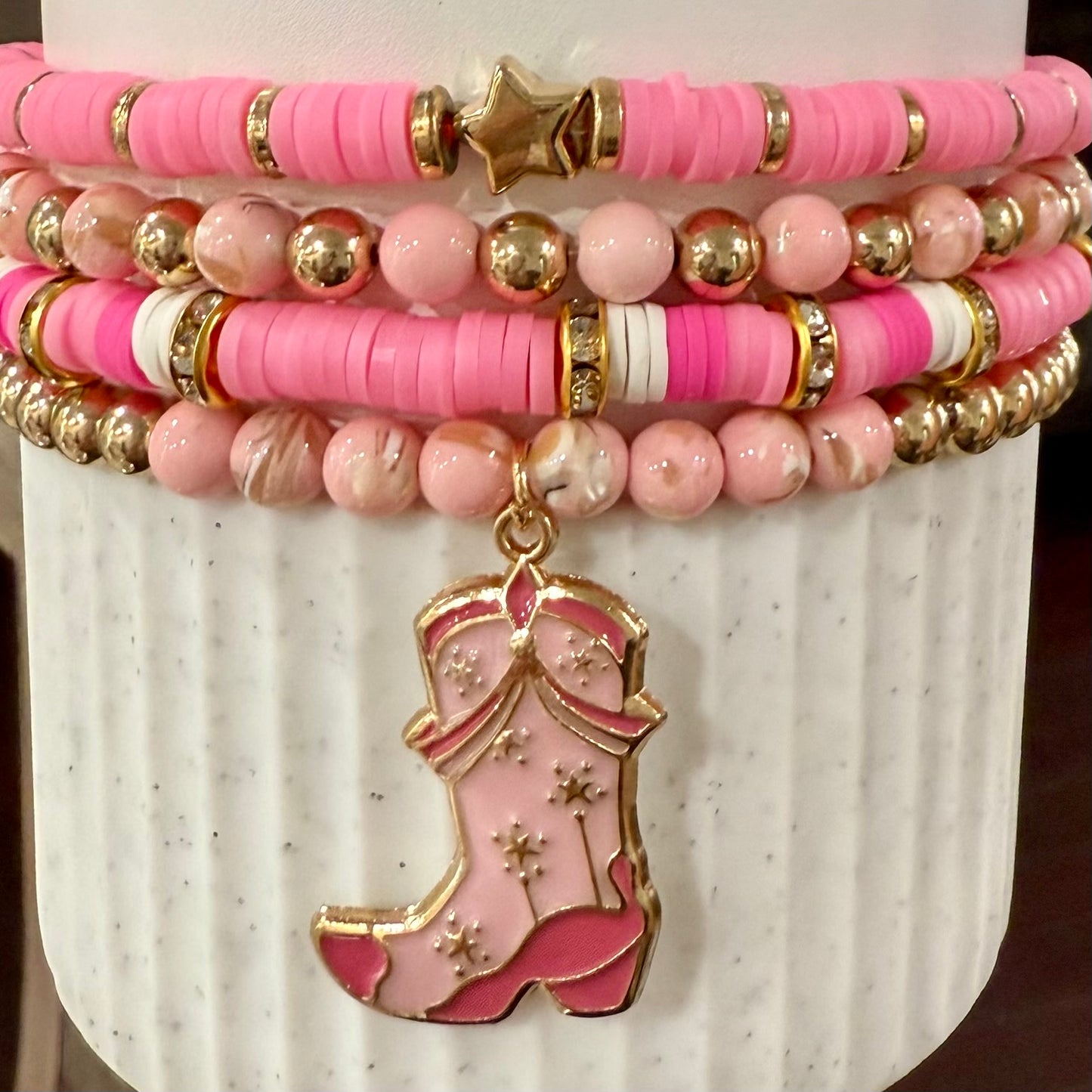 Pink Cowgirl  - Tumbler Bracelet Stacks