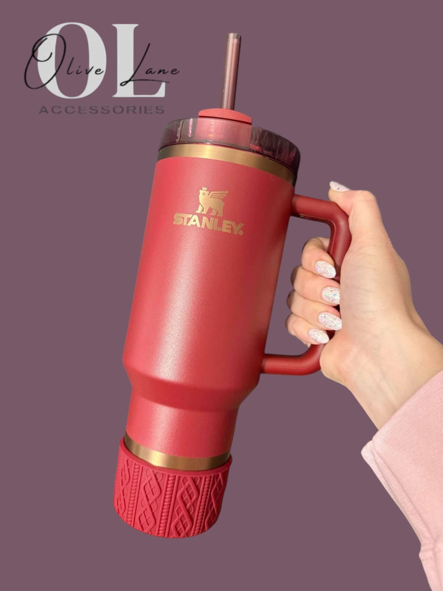 Maroon - SWEATER Silicone Tumbler Boot