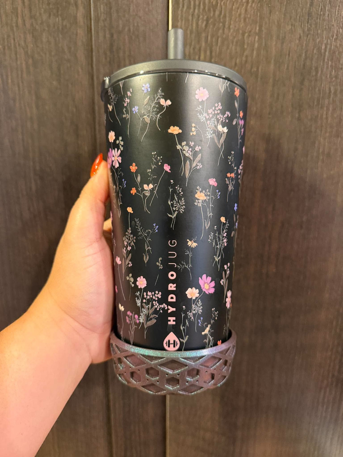 Blackberry Mocha SHIMMER Shorty Waffle - Silicone Tumbler Boot