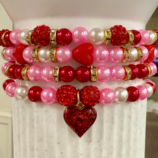 Fancy Valentine  - Tumbler Bracelet Stacks