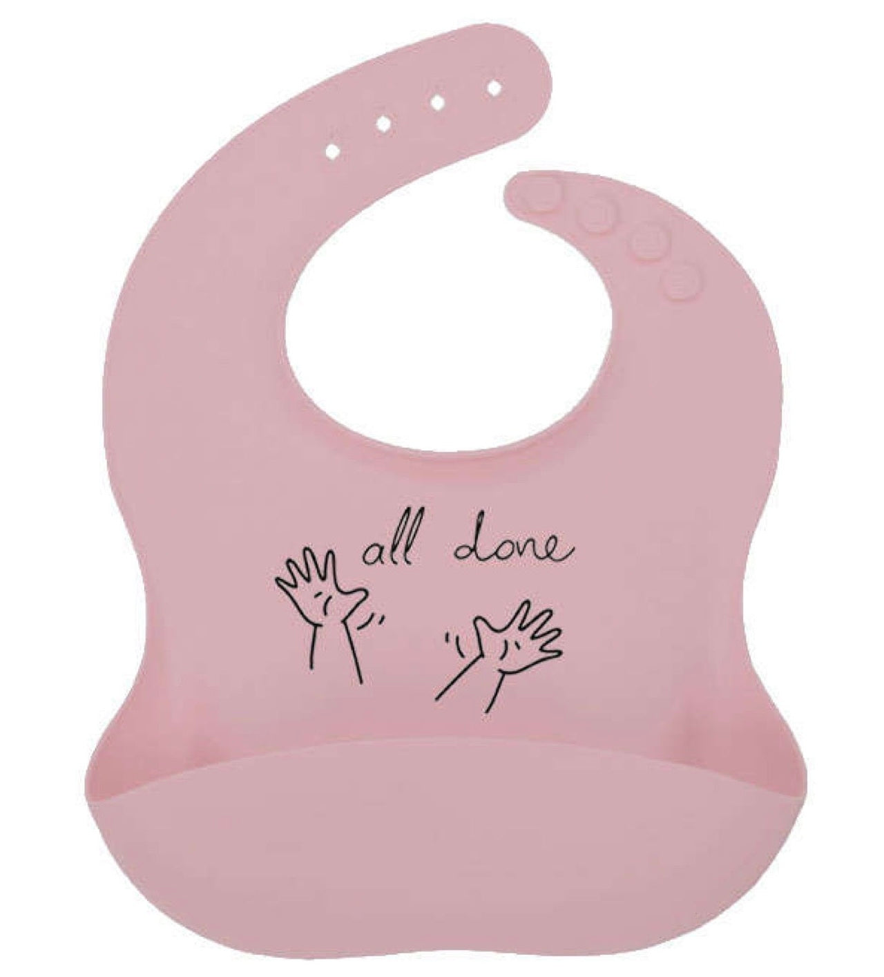 Luke's "All Done" Silicone Baby Bib