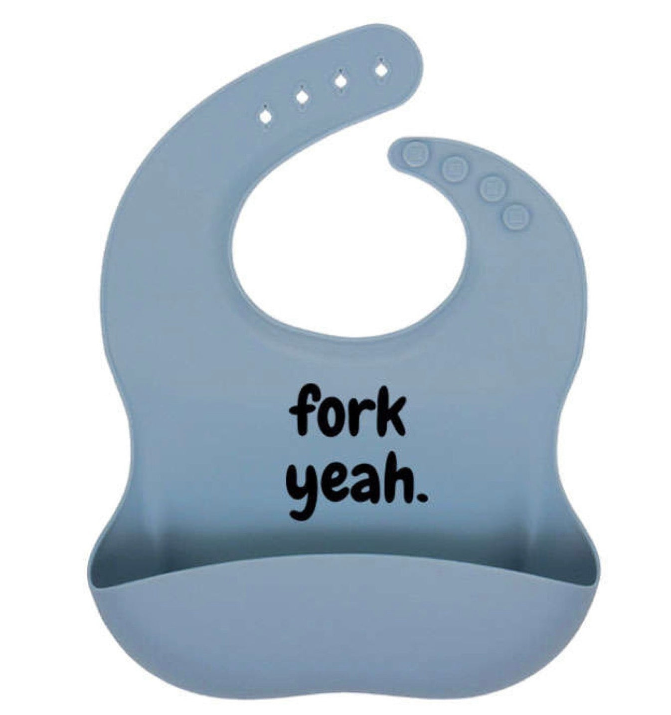 Luke's Fork Yeah Silicone Baby Bib