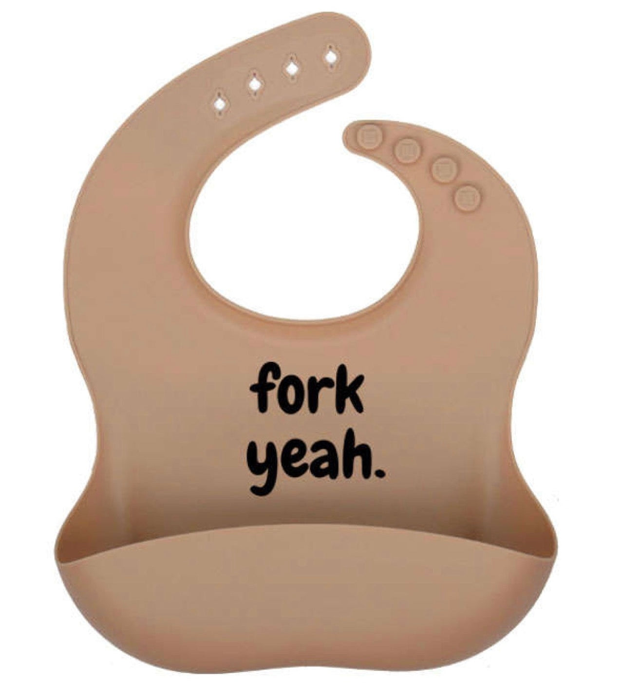 Luke's Fork Yeah Silicone Baby Bib