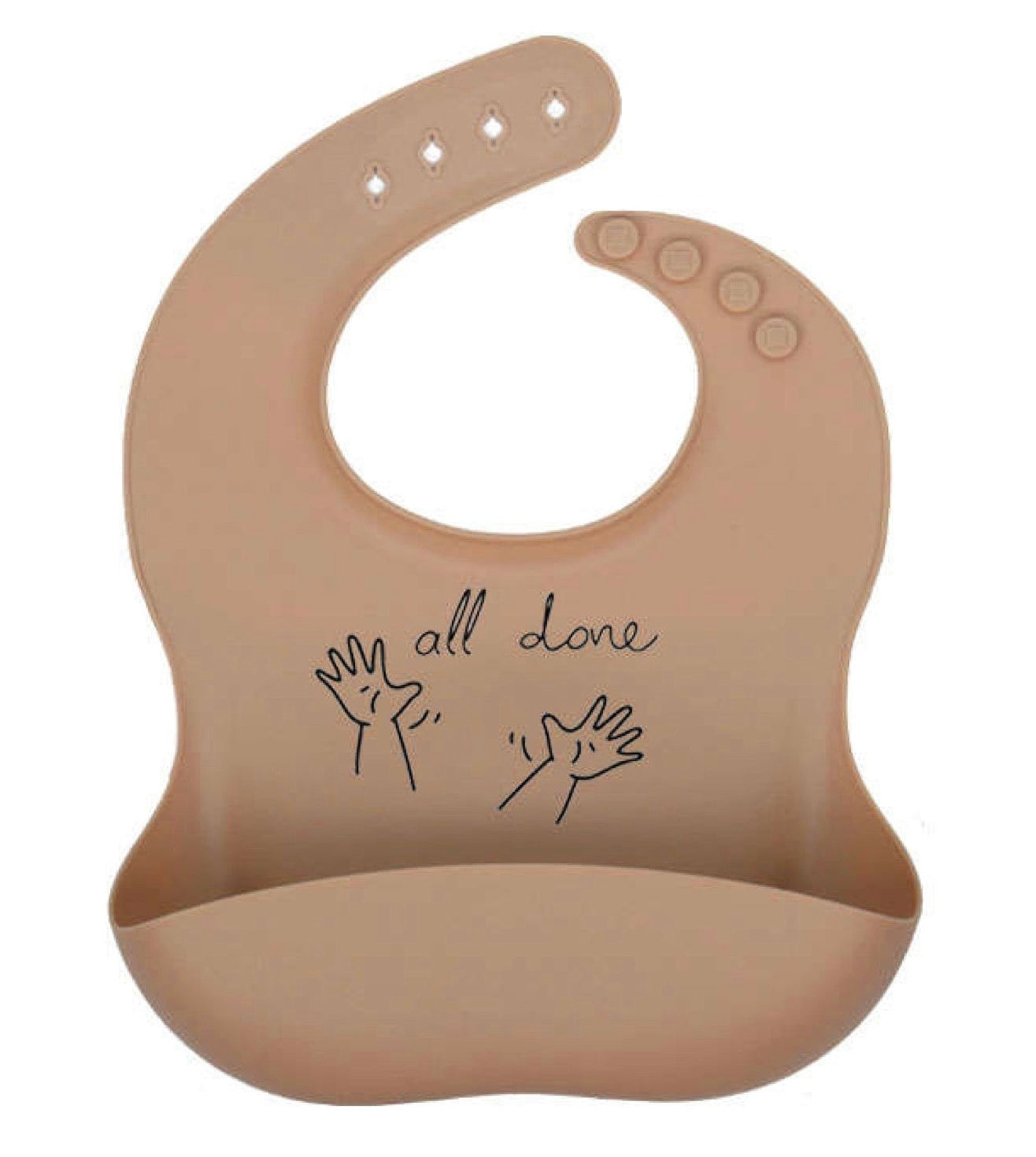 Luke's "All Done" Silicone Baby Bib