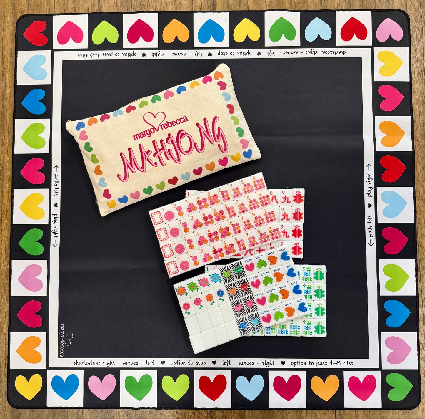 Mahjong Mat & Mahjong Tiles - Sweetheart Collection