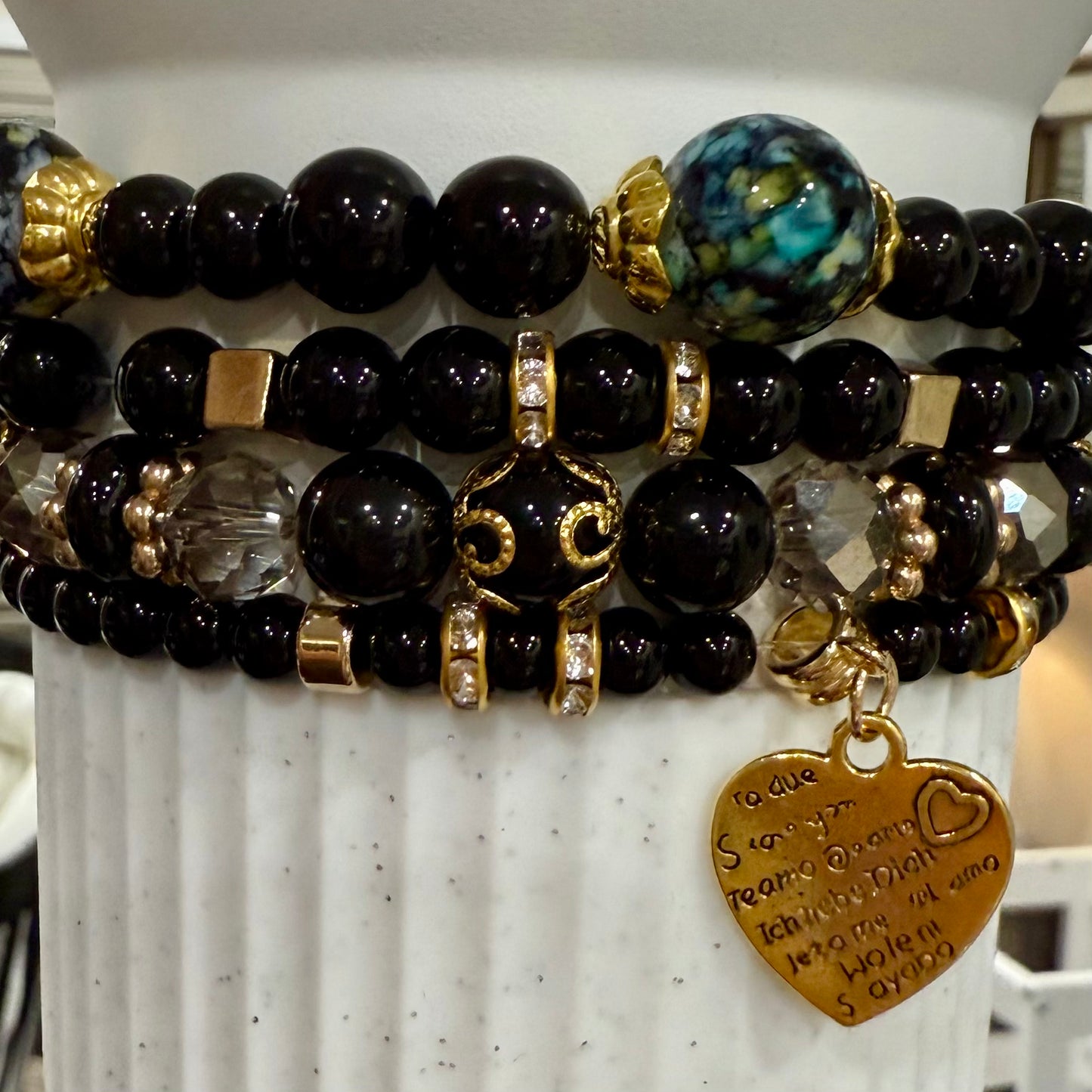 Love Language Black - Tumbler Bracelet Stacks