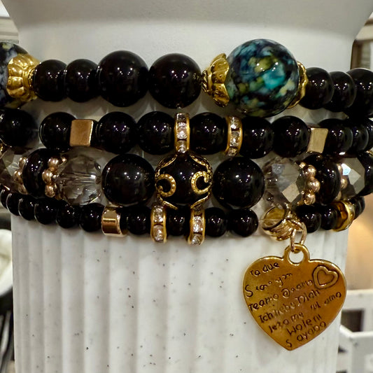 Love Language Black - Tumbler Bracelet Stacks