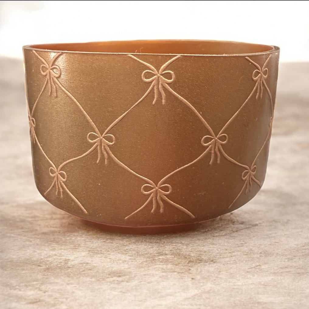 Tufted Bows Bronze- 3D Silicone Tumbler Boot