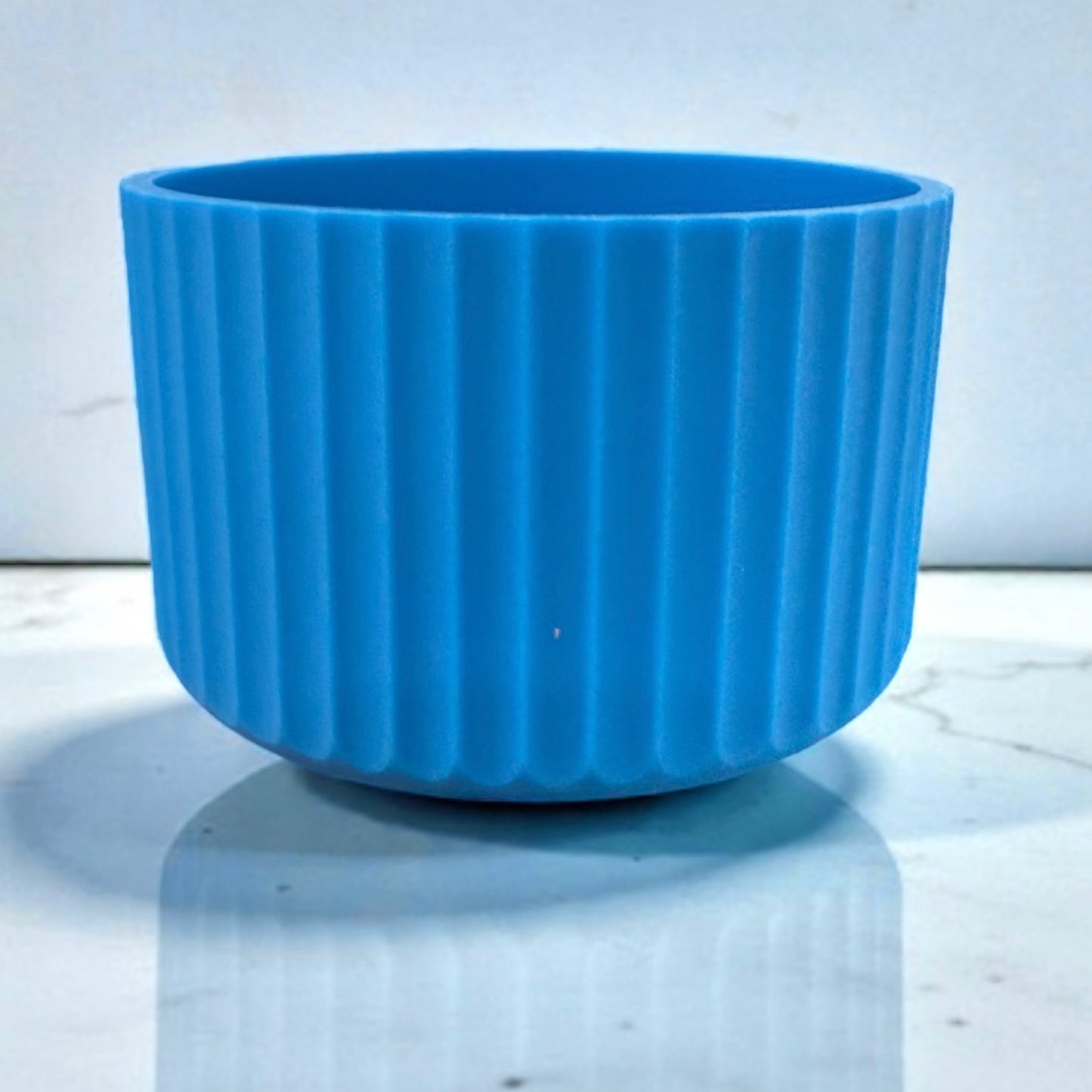 Azure Blue FLUTED - Silicone Tumbler Boot