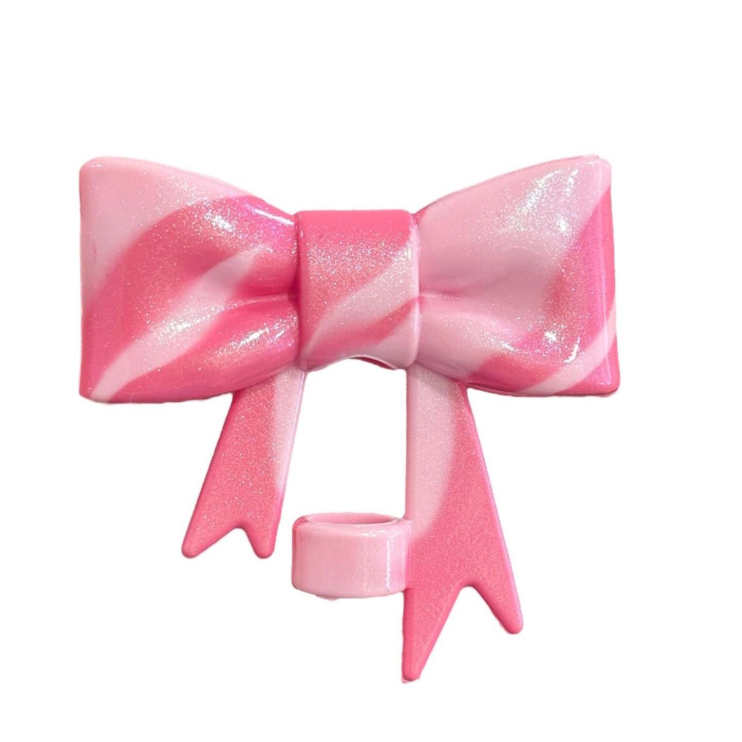 Cherry Candy Large Bow - Silicone Straw Topper 10mm