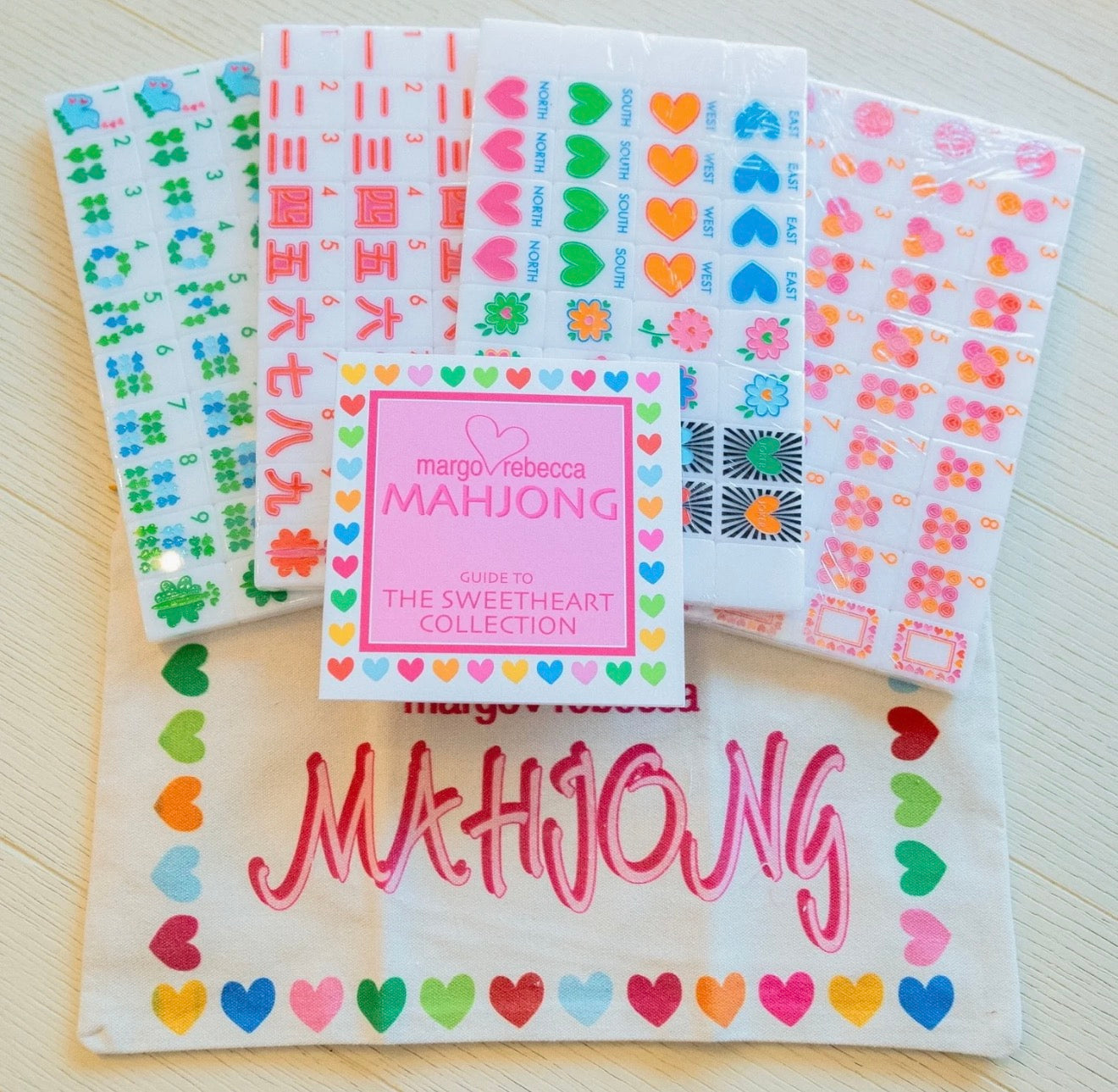 Mahjong Mat & Mahjong Tiles - Sweetheart Collection