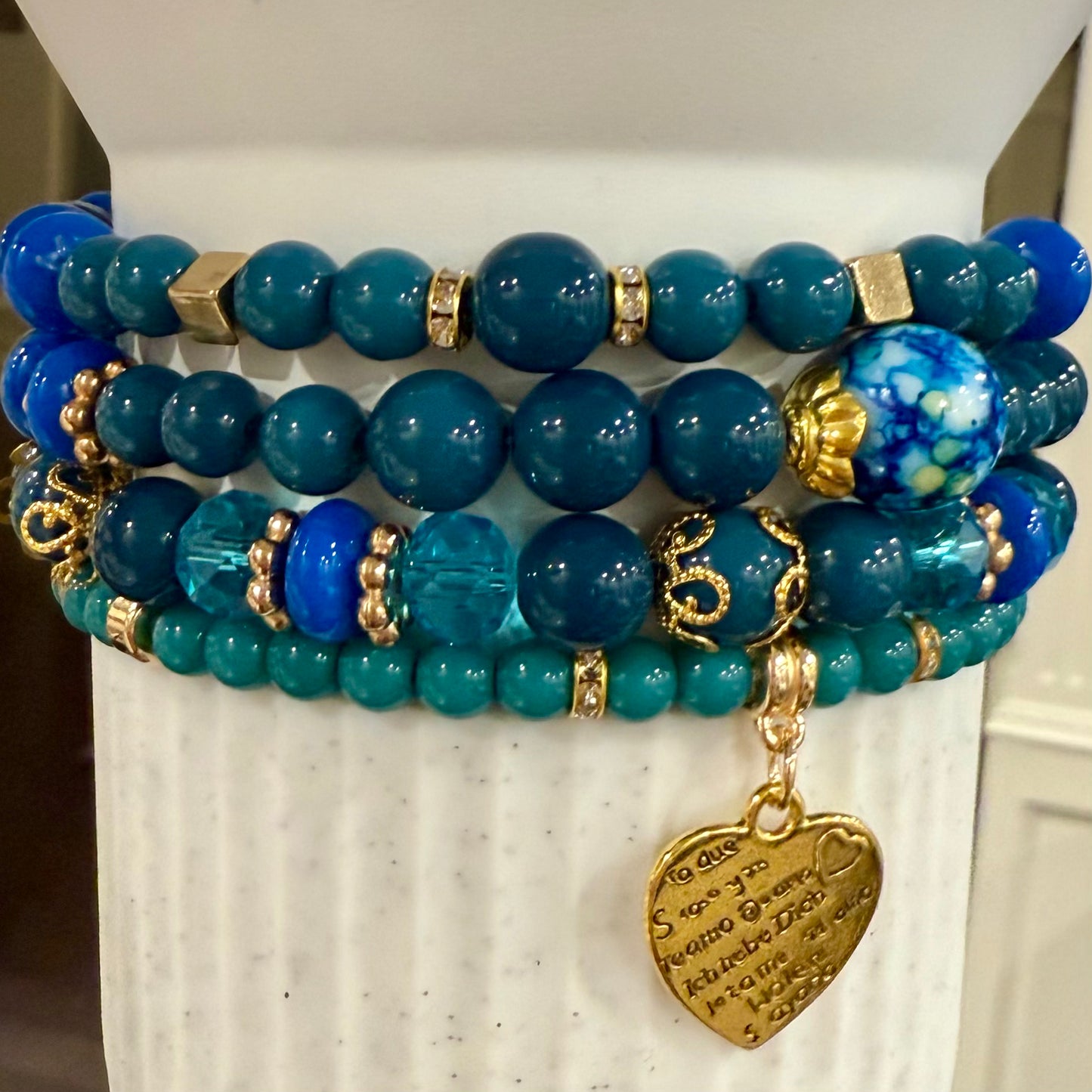 Love Language Teal - Tumbler Bracelet Stacks