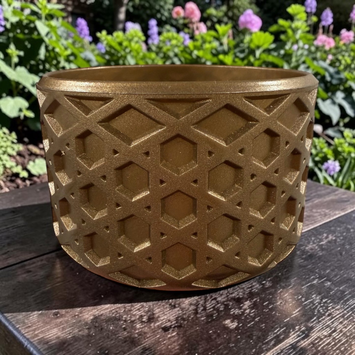 Deep Bronze Metallic WAFFLE Silicone Tumbler Boot