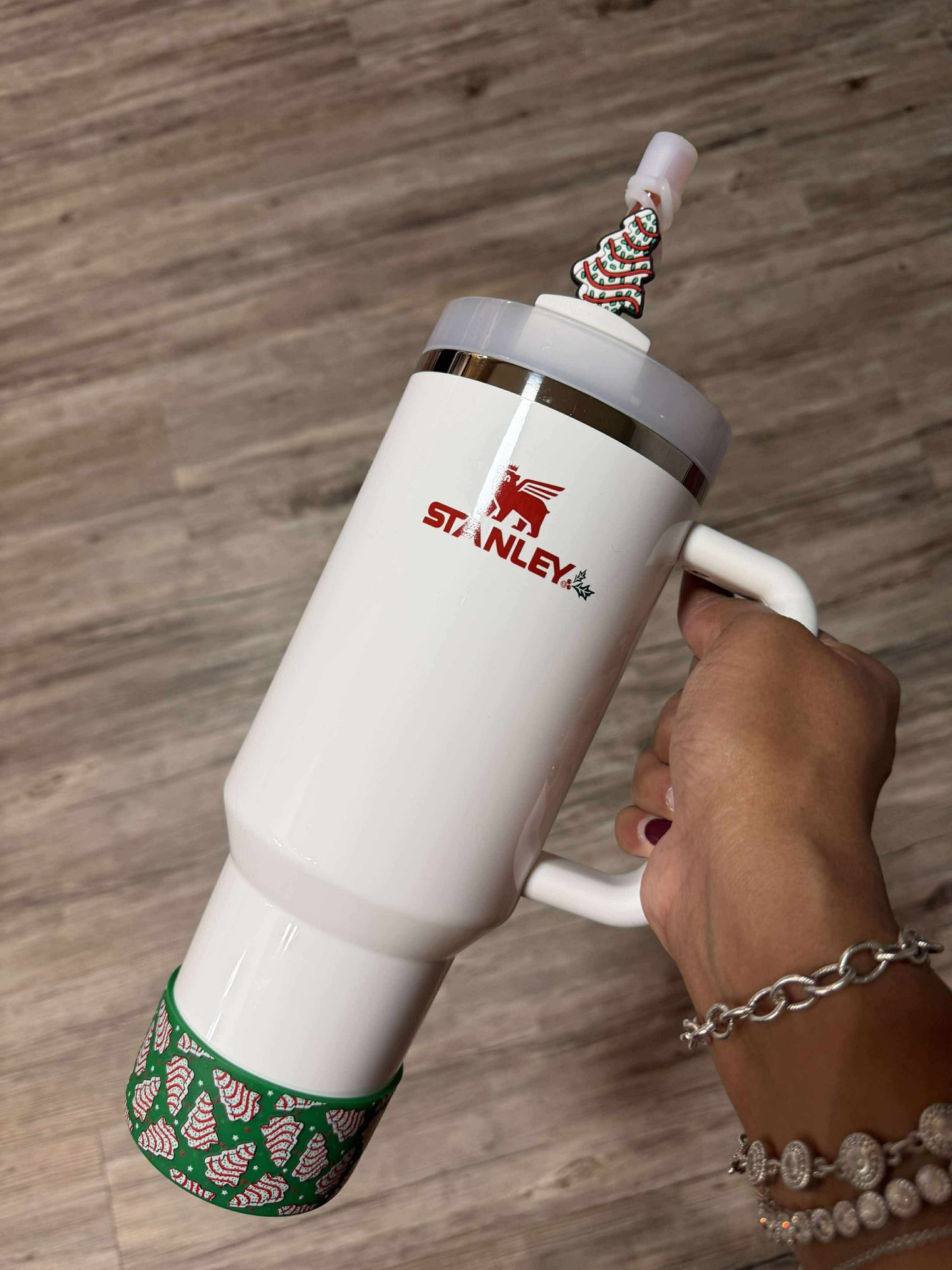 Christmas Tree Cakes Green - 3D Silicone Tumbler Boot