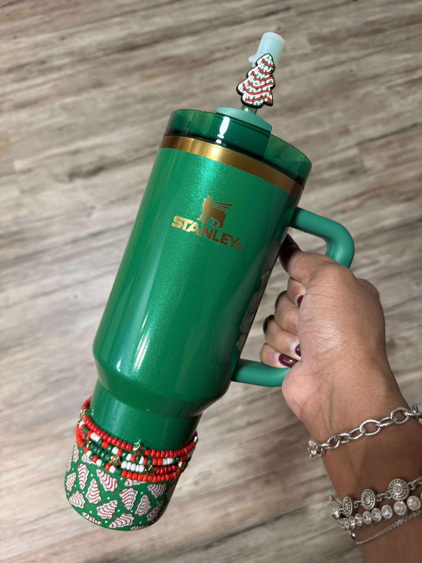 Christmas Tree Cakes Green - 3D Silicone Tumbler Boot