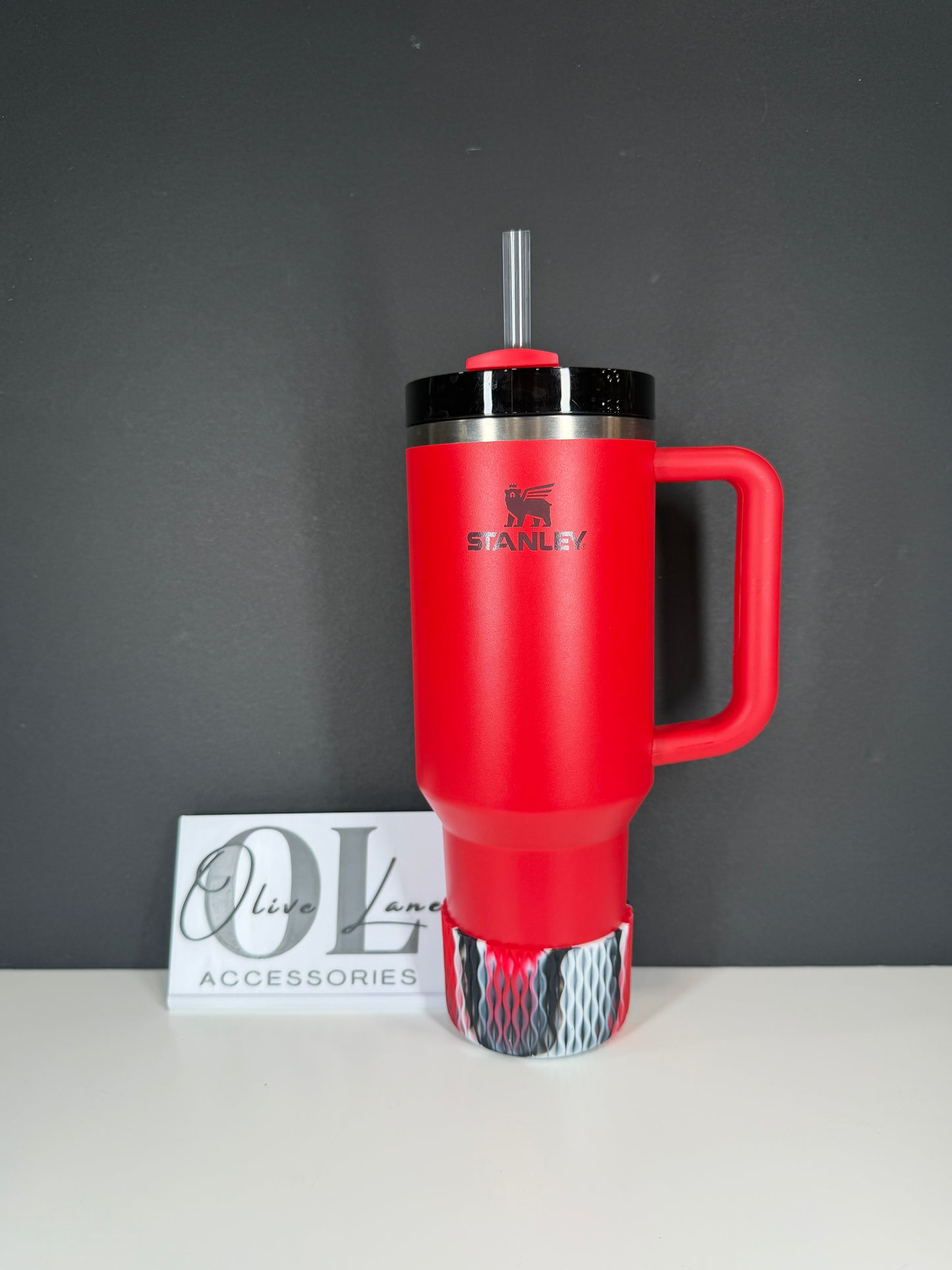 Red White Black - WAVES Silicone Tumbler Boot