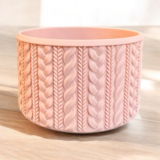 Bloom Pink SWEATER Silicone Tumbler Boot