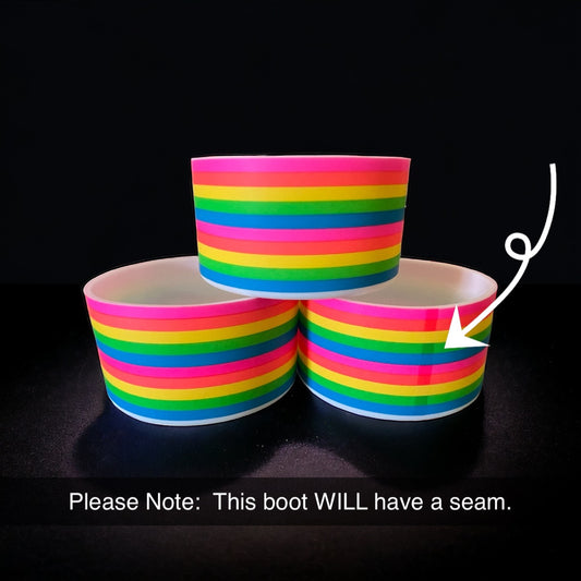 Neon Rainbow Silicone Tumbler Boot