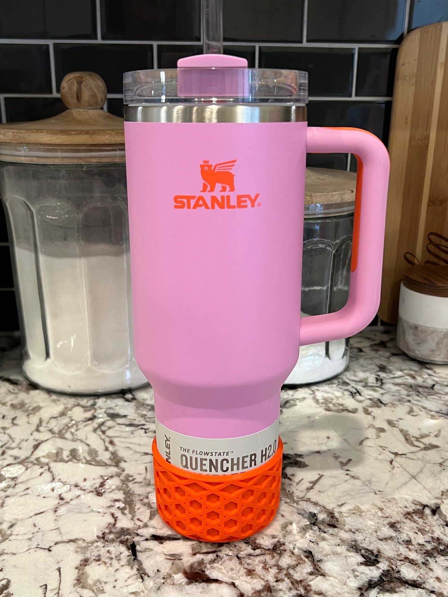 Orange WAFFLE Silicone Tumbler Boot