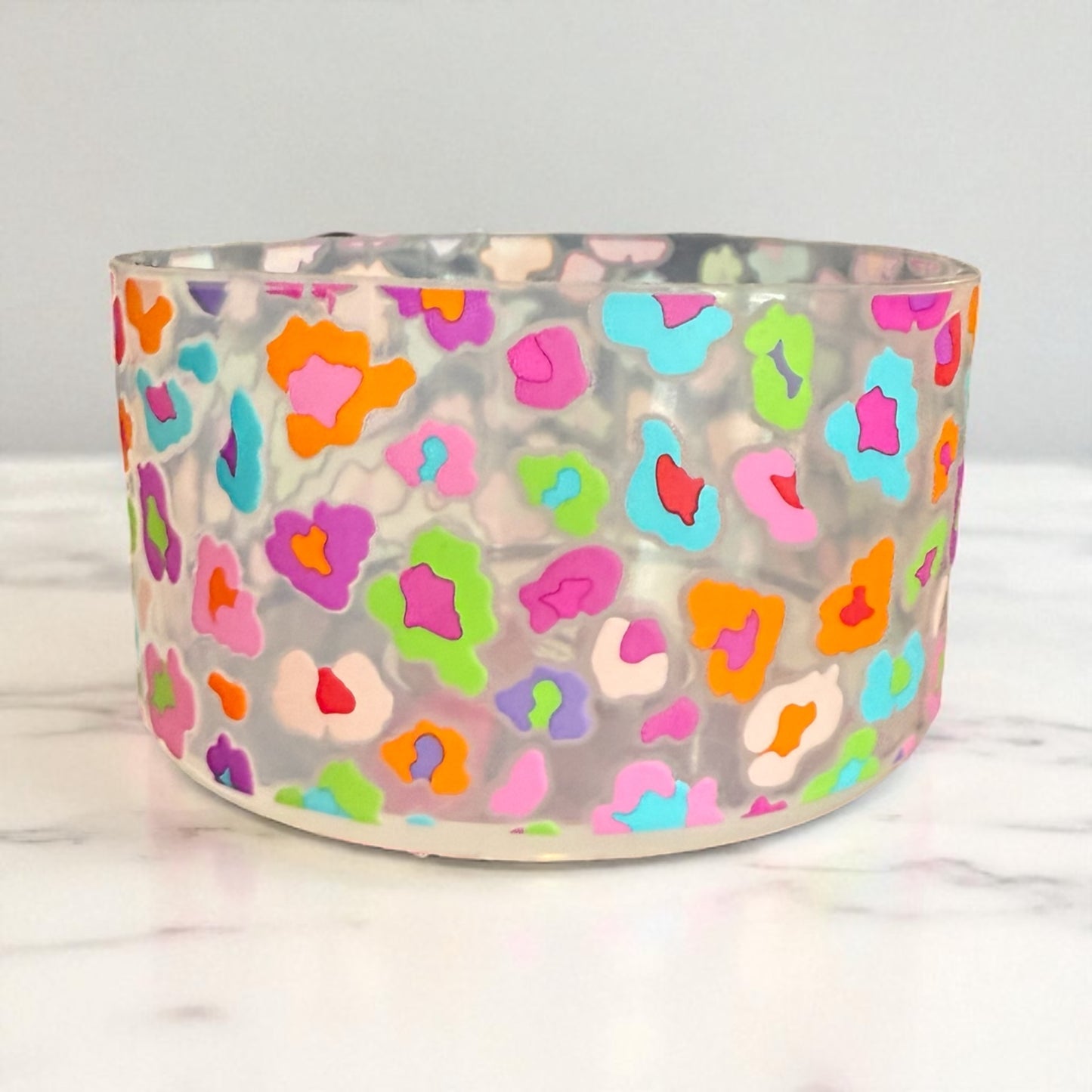 Retro Leopard Clear - 3D Silicone Tumbler Boot